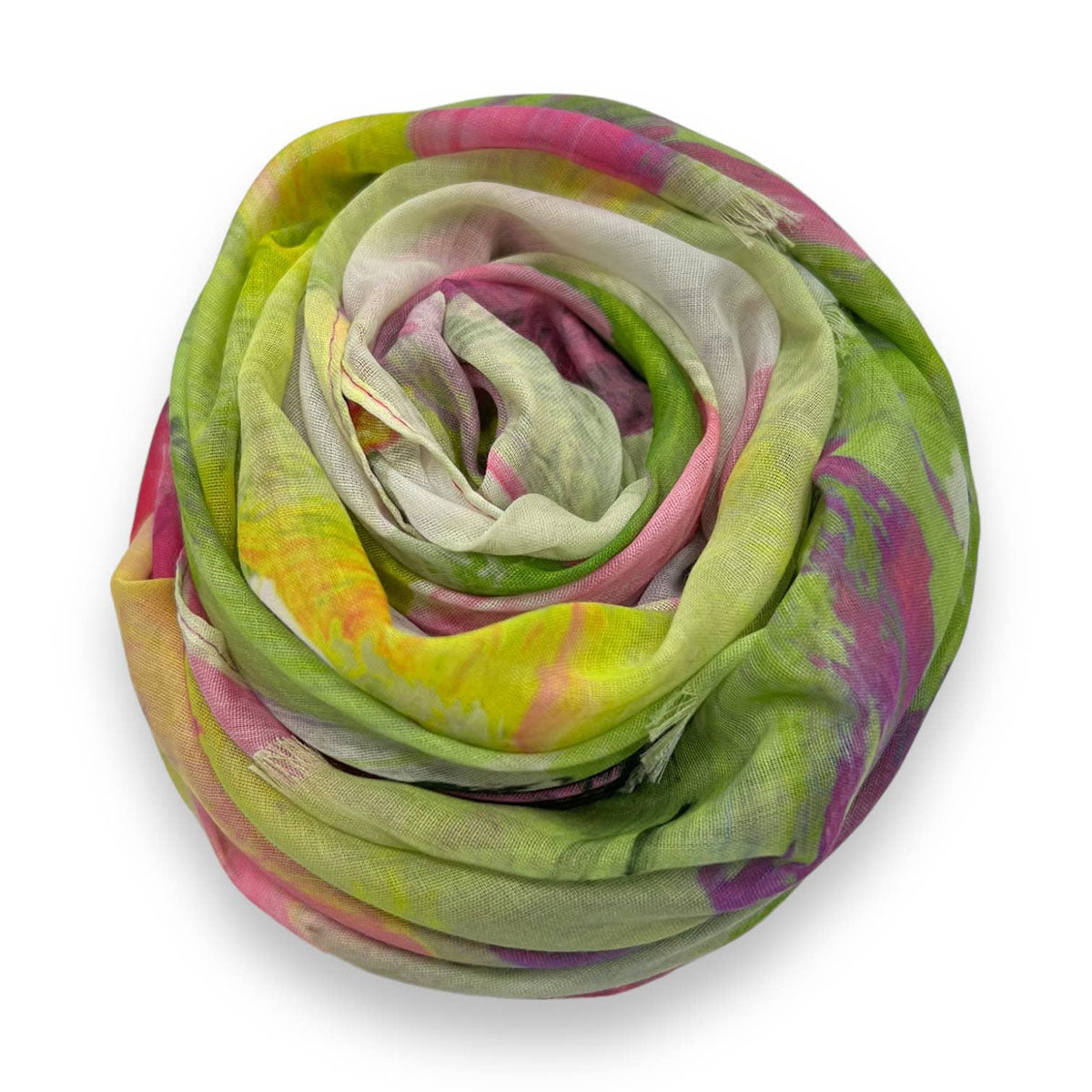 Bright Pink Abstract Tulip Print Scarf - SKRF