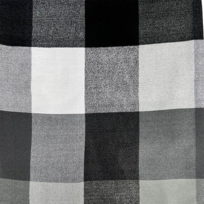 Classic Black Check Scarf With Tassels