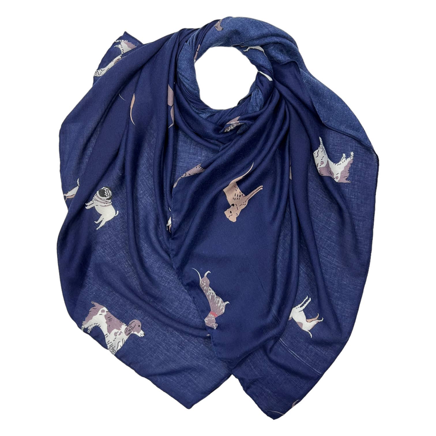 Dog Lovers Navy Print Scarf - SKRF Shop