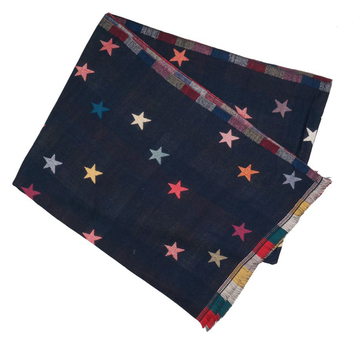 Multicolour Star Reversible Scarf Navy - SKRF