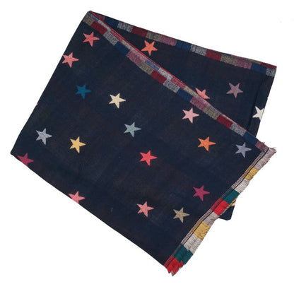 Multicolour Star Reversible Scarf Navy - SKRF