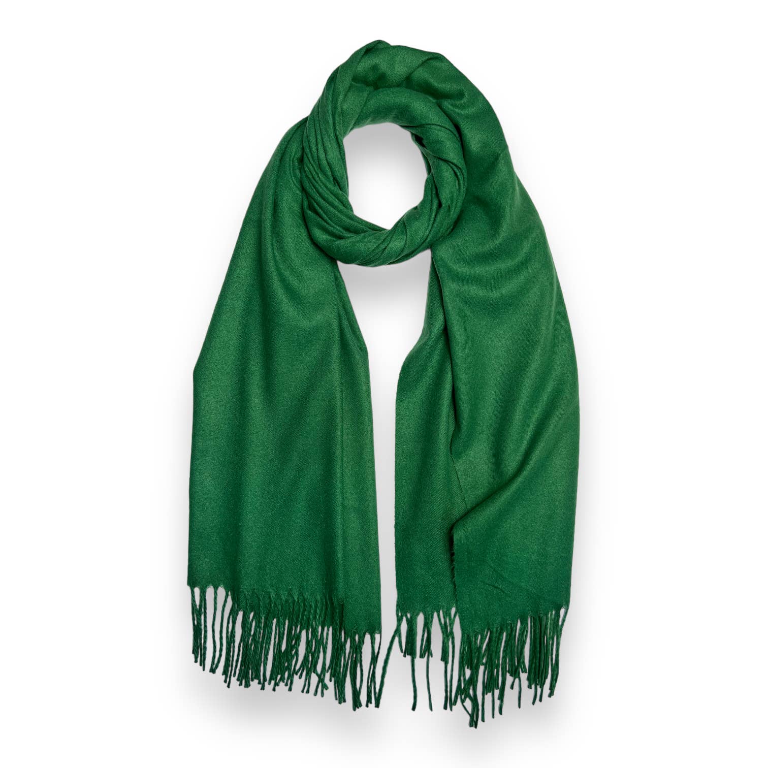 Plain Pashmina Green Shawl Wrap - SKRF Shop