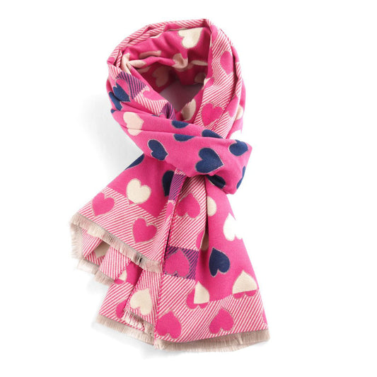 Pink Love Hearts Scarf - SKRF